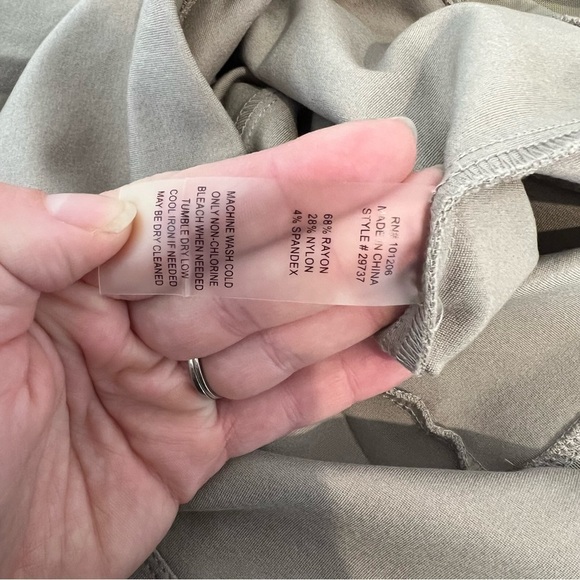 Soft Surroundings Slimming Bootcut Ponte Wide Waist Pull On Trouser Tan - Picture 9 of 10